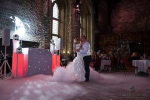 Weddin Dj at Caerphilly Castle.  A top nights wedding entertainment and music by DJ Sound & Lighting